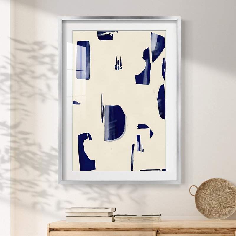 «Fragment Abstraction II», impression encadrée, H 28,5 po x l 20,5 po, Argent argent