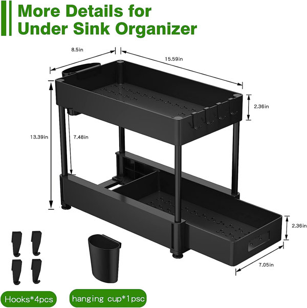 Duhome Steel Under Sink Organizer