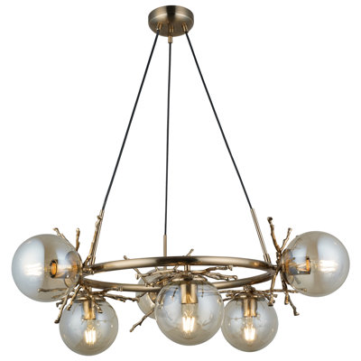 Charlieanne 6 - Light Waggon Wheel Pendant