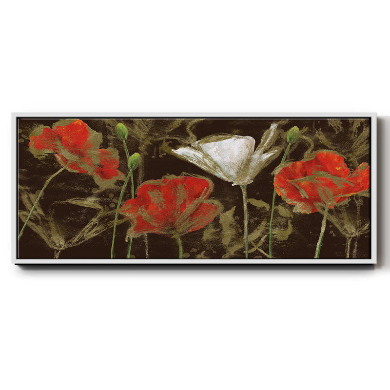 Golden Poppy- Framed Canvas, 24" H x 60" W