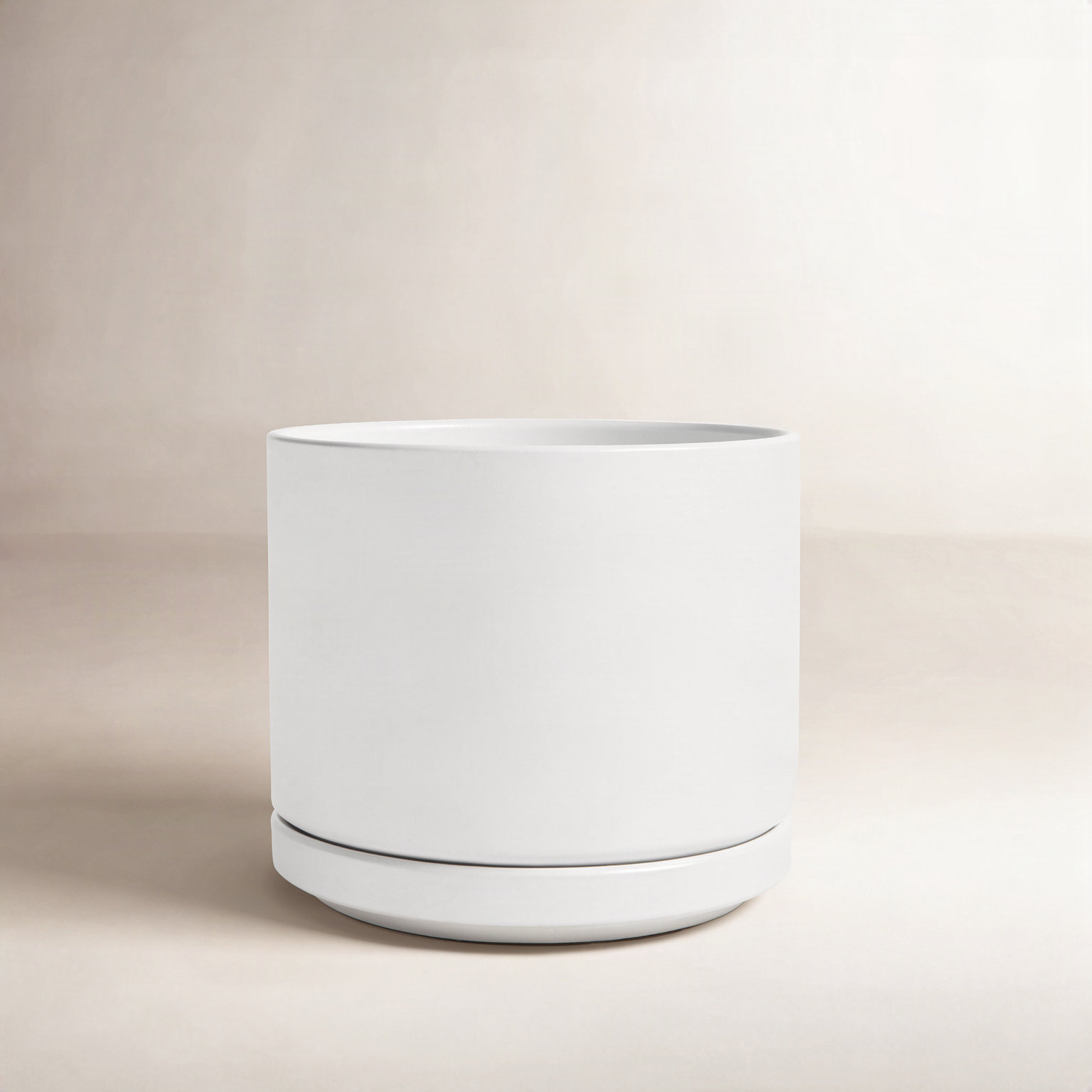 Cheryl Ceramic Pot Planter, 11.5" H x 12.5" W x 12.5" D, White