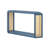 Narrow Console Table With Unique Irregular Top Design & Open Shelf-644746432