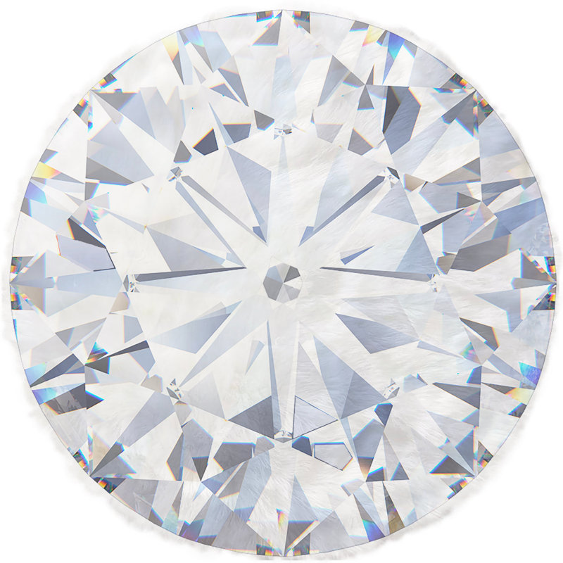 Tapis rond lavable en fausse fourrure Flawless Ice