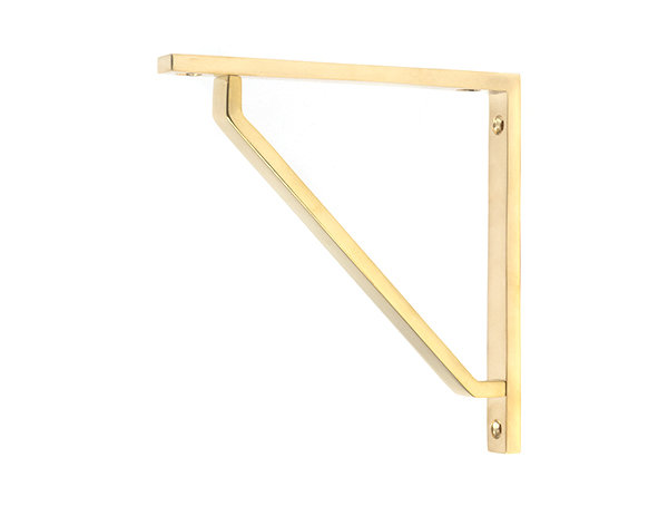 Barton Shelf Bracket, Polished Brass, 15cm H x 5.9cm W x 1.5cm D