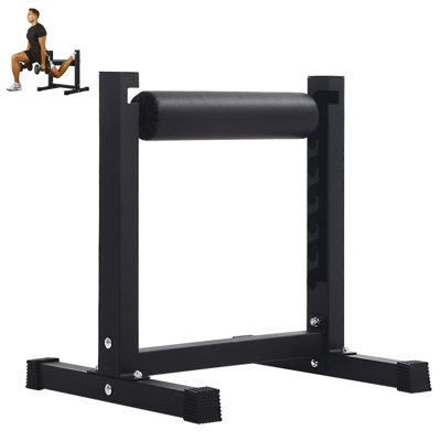 Bulgarian Split Squat Stand, 7-Level Adjustable Single Leg Squat Roller, 350 LBS Weight Capacity, Thick Padding, Lower Body Training Machine for Home Gym