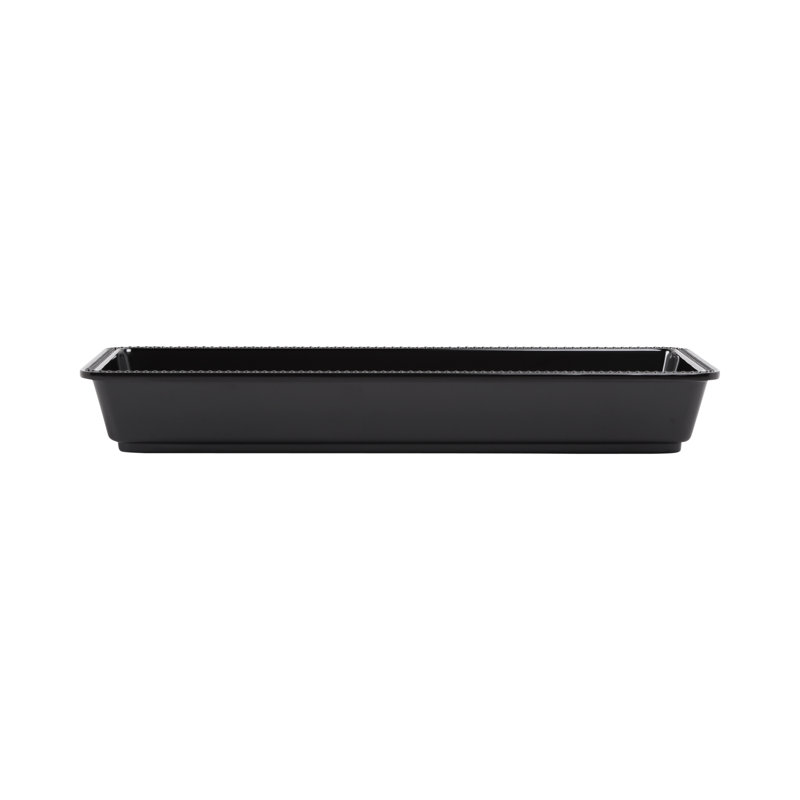 Plateau en mélamine à bords de perles Venetian, Noir, H 2 po x l 15 po x P 6 po