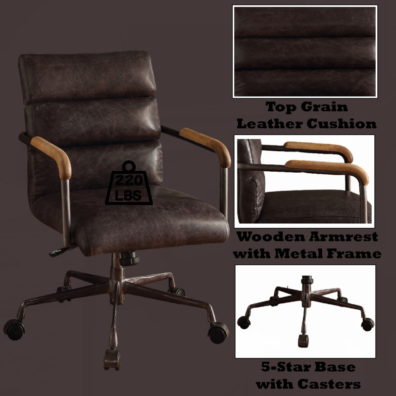 Chaise de bureau Harith, Ardoise