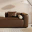 Chaise longue moderne en similicuir et bois de pin massif