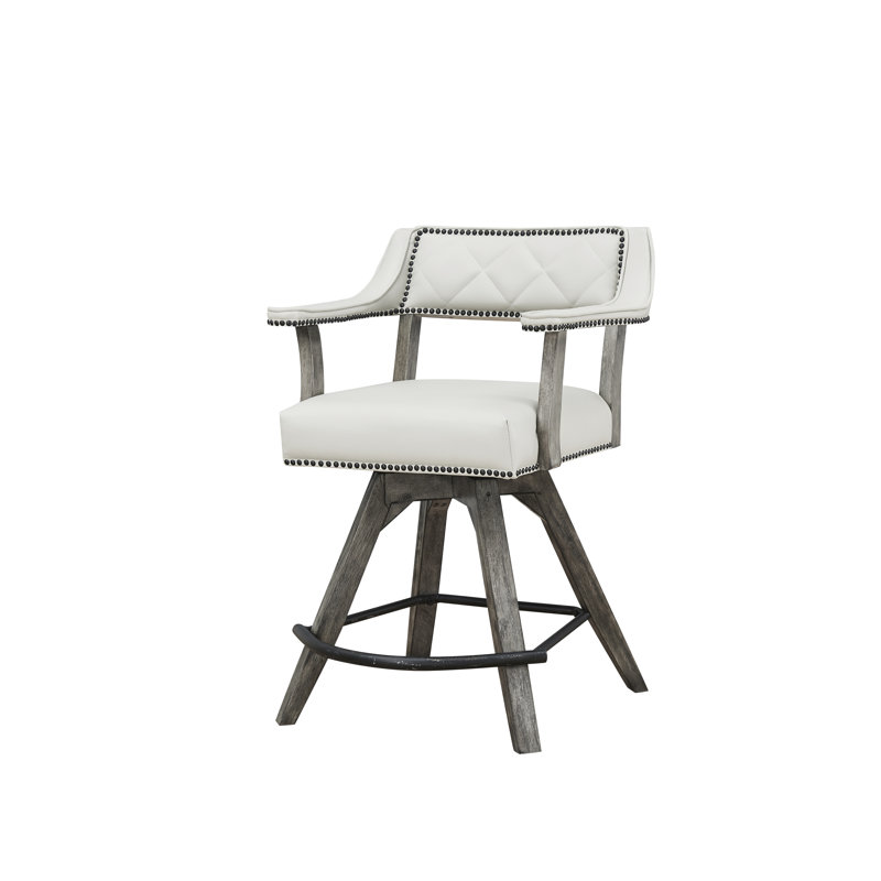Mariala Swivel Upholstered Counter Stool, Counter Stool (24" Seat Height)