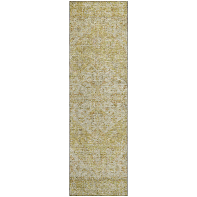Premium Machine Washable Wayne AMF1104 Global Rug, Runner 2'3" x 7'6"