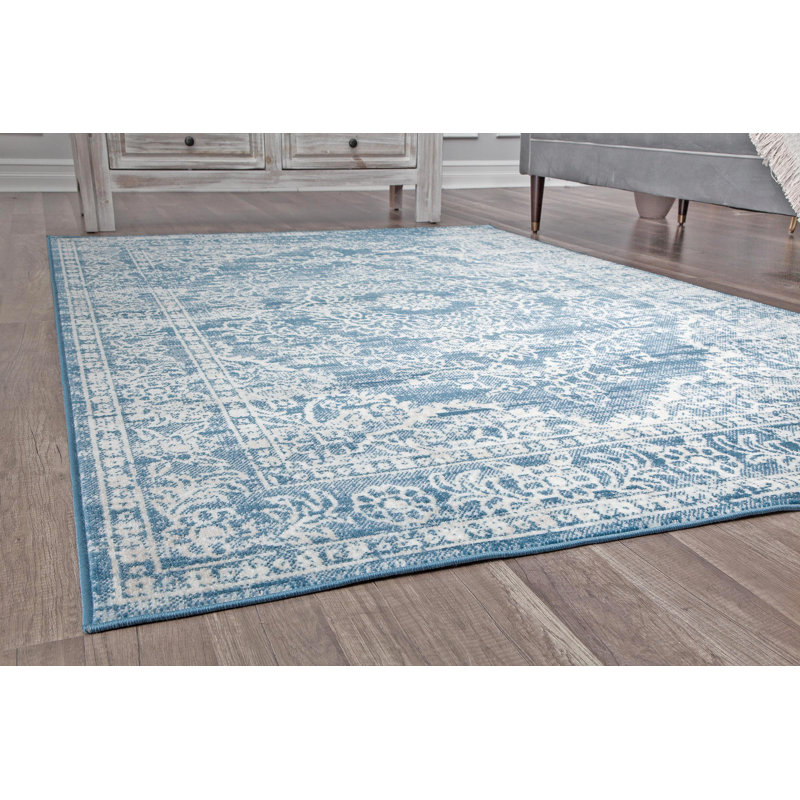 Tapis bleu Freya, Rectangle 5 pi x 7 pi