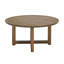Table basse ronde en bois de rotin tissé