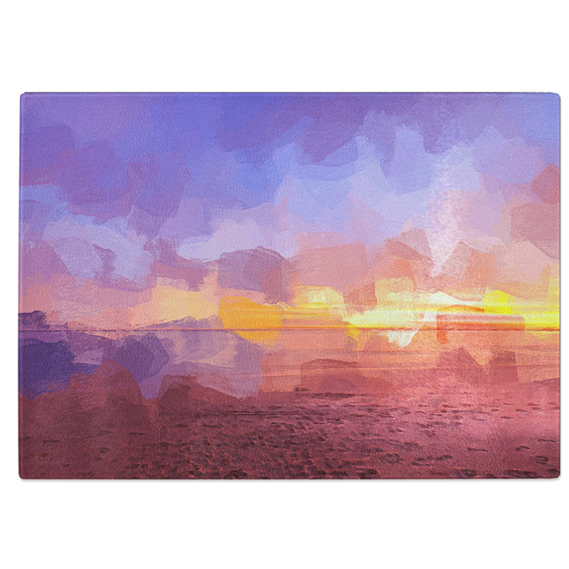 Tempered Glass Sydney Beach Chopping Board, 28.5 cm W x 20 cm L