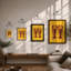 Twin Lobsters Modern - Framed Print-1065338514-1065338518