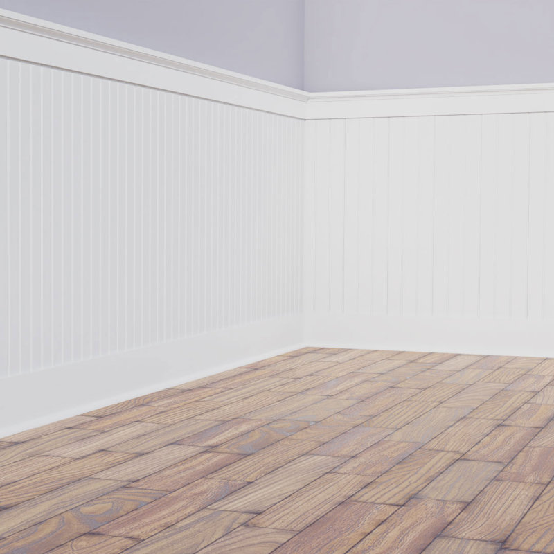 Deluxe White PVC Wall Paneling, 40"