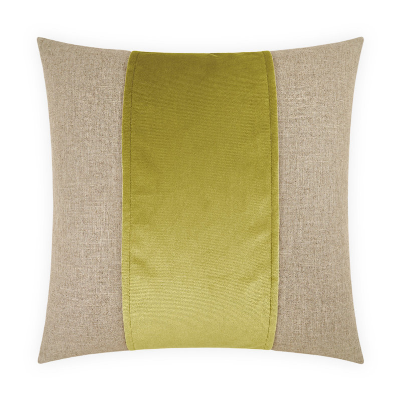 Jefferson Band Pillow Cover & Insert, Lime, Rectangle 14"H x 24"W