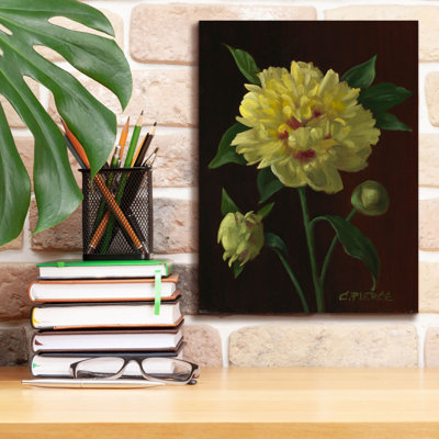 Pivoine jaune sur toile par Christopher Pierce