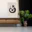 Art mural abstrait félin Yin Yang-1309188417