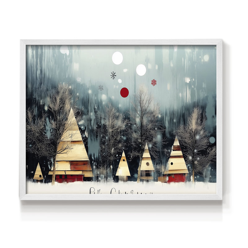 Art de Noël - DCCDX - Reproduction encadrée - Restickable, H 11 po x l 14 po, Blanc