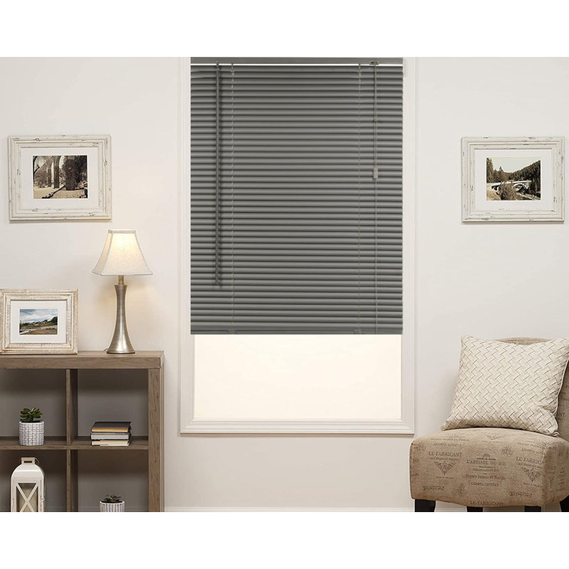 PVC Metal Venetian Blind, 150 cm L x 225 cm W, Grey