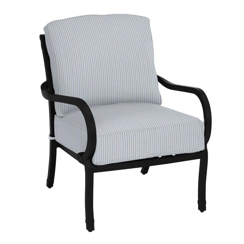 Somerset Patio Chair with Cushions, Arbor Chambray, Welt