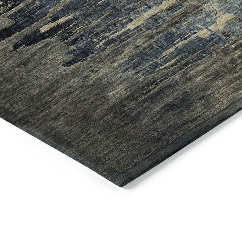 Tapis intérieur / extérieur lavable à la machine Christain ACN1299, Rectangle 9 pi x 12 pi