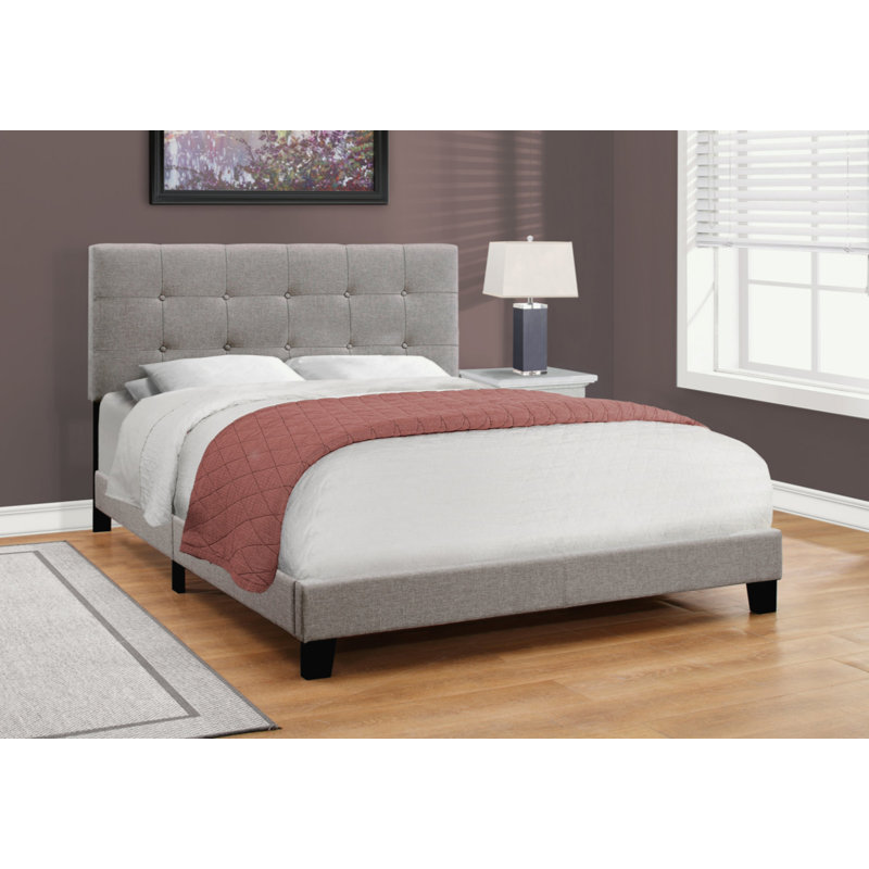 Bed, Gray, Queen
