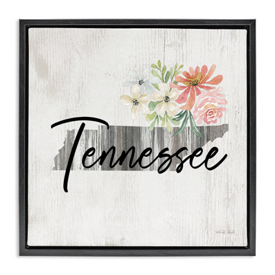 Shabby Elegance Tennessee Framed Floater Canvas Wall Art by Cindy Jacobs