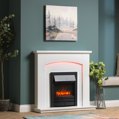 Clayton Castleton Fires & Fireplaces 103.3 cm W Brass Electric Fireplace with 6824.28 BTU