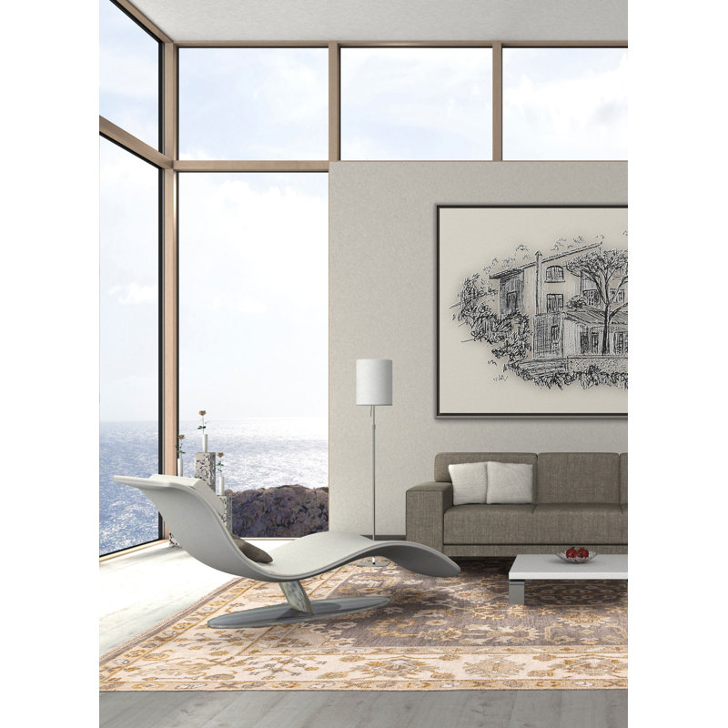Tapis gris Royal Oushak 8 pi 1 po x 9 pi 8 po