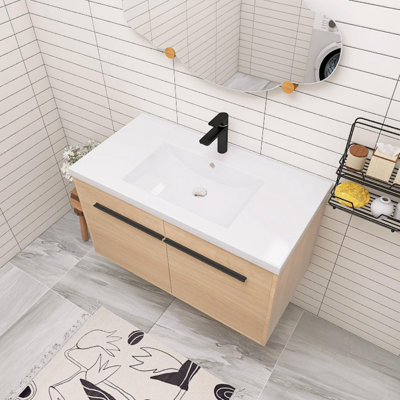 Sneffels 35.77'' Single Bathroom Vanity with Resin Top
