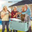 80 Quart Outdoor Wagon Rolling Cooler Ice Chest With Handle And 10" Wheels-110115249