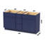 Base de meuble-lavabo double 60 po seulement-99027858