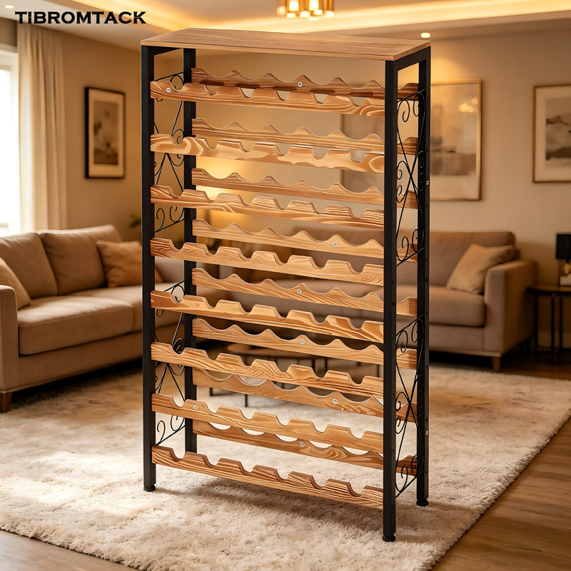 TIBROMTACK Support à vin 48 bouteilles à 8 niveaux
