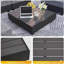 Table basse d'extérieur carrée 29 po en métal noir