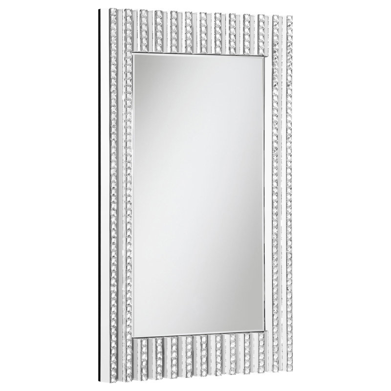  Miroir mural en cristal argenté