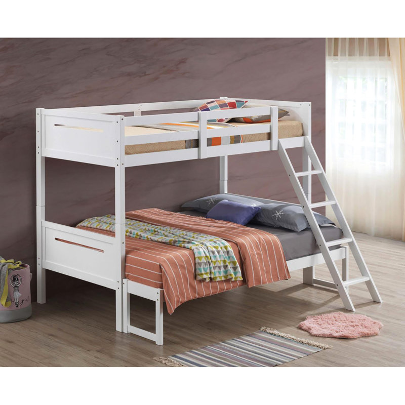 Twin/Full Bunk Bed In White - Creates A Functional Bedroom Environment Practical