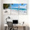 Scénario et paysages urbains, plage tropicale, palmiers, vagues de l'océan, ciel de sable, ensemble de 3 impressions sur toile
