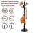 Solid Wood Coat Rack, 11 Hanging Points & Sturdy Base For Hallway, Office(Walnut)