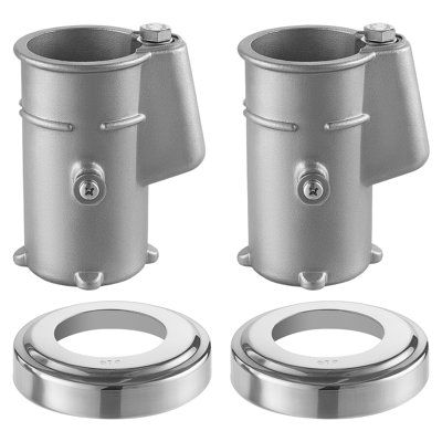 Ensemble d'ancrage de main courante pour piscine, acier inoxydable 316 pour creuser, ancrages et écussons pour échelle de piscine pour rail de 1 7/8 po, fixation sécuritaire, ensemble de fixation robuste pour béton dur, argent