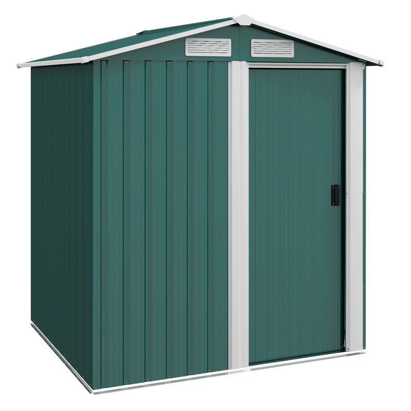 Brely 5 ft. W x 4 ft. Galvanised Steel Pent Garden Shed