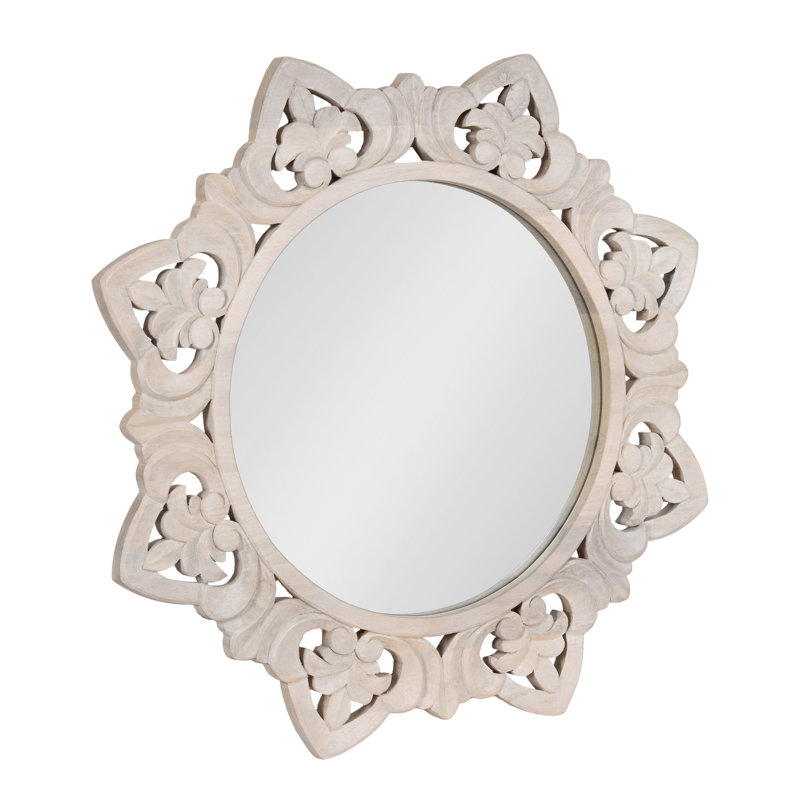 Klondike Solid Wood Round Mirror