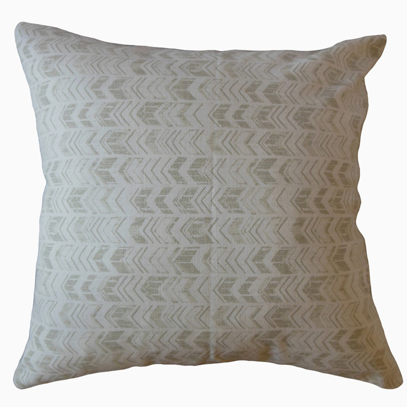 Coussin en porcelaine Ganya, 18 po x 18 po, Brun clair, Coussin décoratif