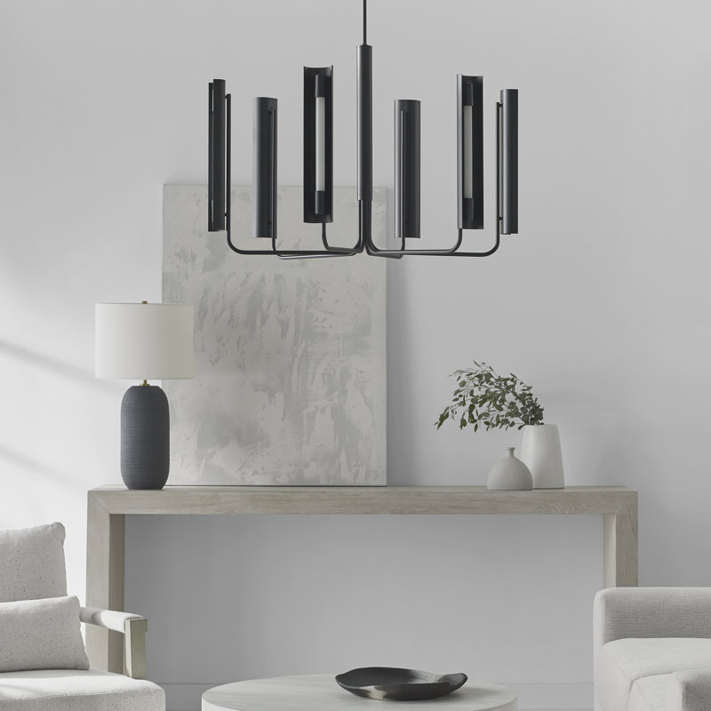 Carson 6 - Light LED Chandelier, Burnished Brass