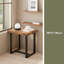 2 Pieces Small Tea Table,Night Stand,MDF Sidetable, Sofa Table With Metal Leg