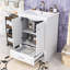 Drawer Bathroom Vanity with Ceramic Sink, Adjustable Shelves and Soft-Close Doors Cabinet-1364472687-1364472689
