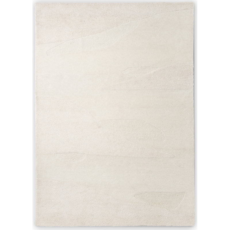 Decor Hand Tufted Wool Area Rug in Beige, Rectangle 4'7'' x 6'7''