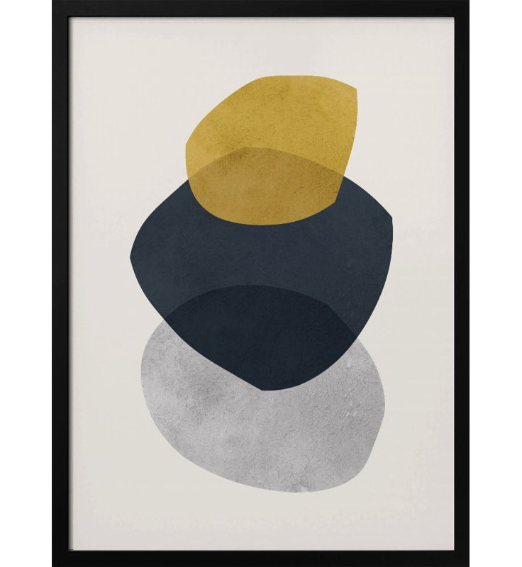 «Expressionist forme», art mural texturé encadré, Noir, noir, noir, noir, H 14 po x l 10 po