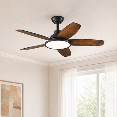 Ventilateur de plafond encastré avec lumière DEL et télécommande