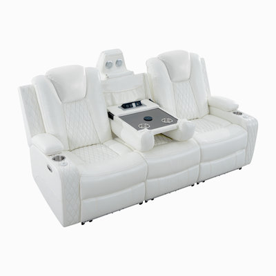 Premium Theater Style Motion Sofa with Adjustable Headrest by Ebern Designs